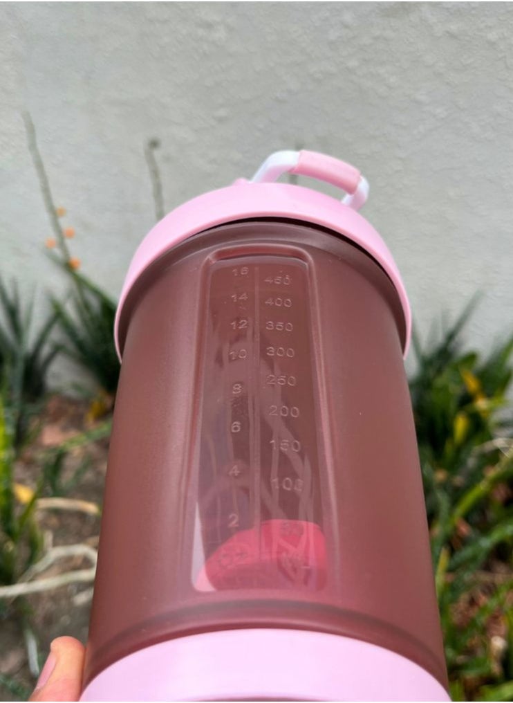 SPORT - Protein Shaker Bottle Portable Supplement Mixer Cup with Powder Storage for Running Cycling Fitness - Image 1