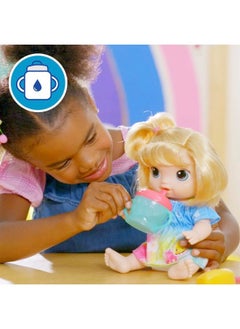 Baby Alive مجموعة دمى Fruity Sips المصنوعة من التفاح للفتيات في سن 3 سنوات، مقاس 12 بوصة، مشروبات وعصير تظاهري للأطفال من سن 3 سنوات فما فوق، شعر أشقر  - Image 4