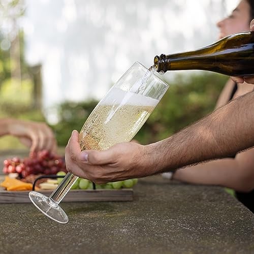SCS Direct Oversized XL Giant 25oz Champagne Flute - Holds a Full Bottle of Champ - Made of Hand-Blown Glass NOT Plastic - Jumbo Glassware Fun for Thanksgiving, Bachelorette Trips, Birthdays- Holiday Xmas Gift - Image 3
