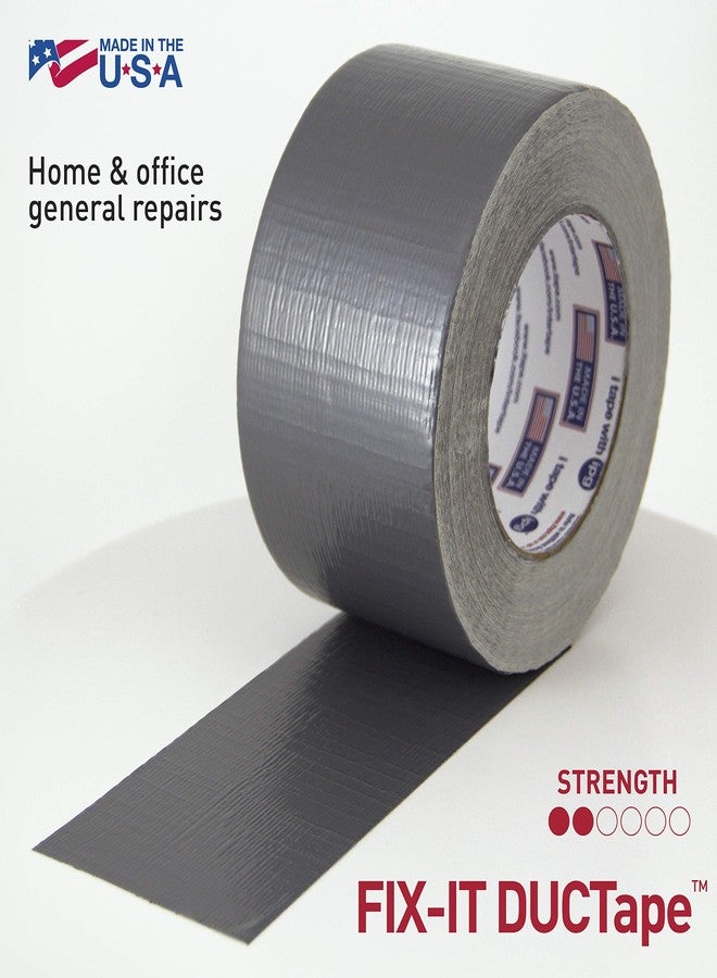اي بس سي شريط لاصق IPG Fix-It DUCTape، شريط لاصق للصيانة العامة، 1.88 بوصة × 55 ياردة، فضي (لفة واحدة) - Image 2