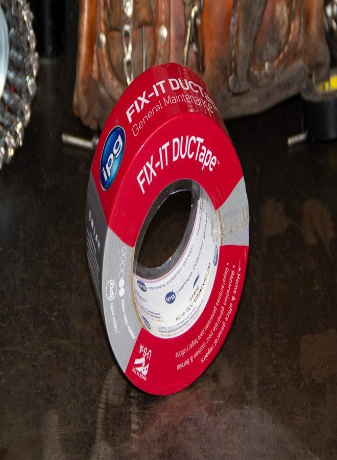 اي بس سي شريط لاصق IPG Fix-It DUCTape، شريط لاصق للصيانة العامة، 1.88 بوصة × 55 ياردة، فضي (لفة واحدة) - Image 5
