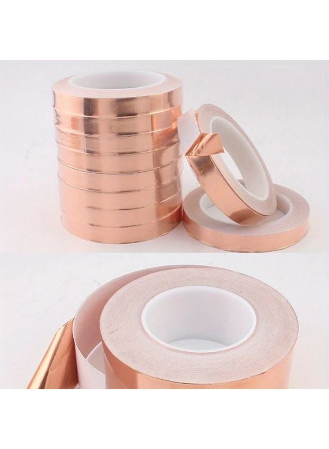Rose Golden Copper Foil Tape 0.39 Inch Heat Resistant Conductive EMI Shielding - Image 4