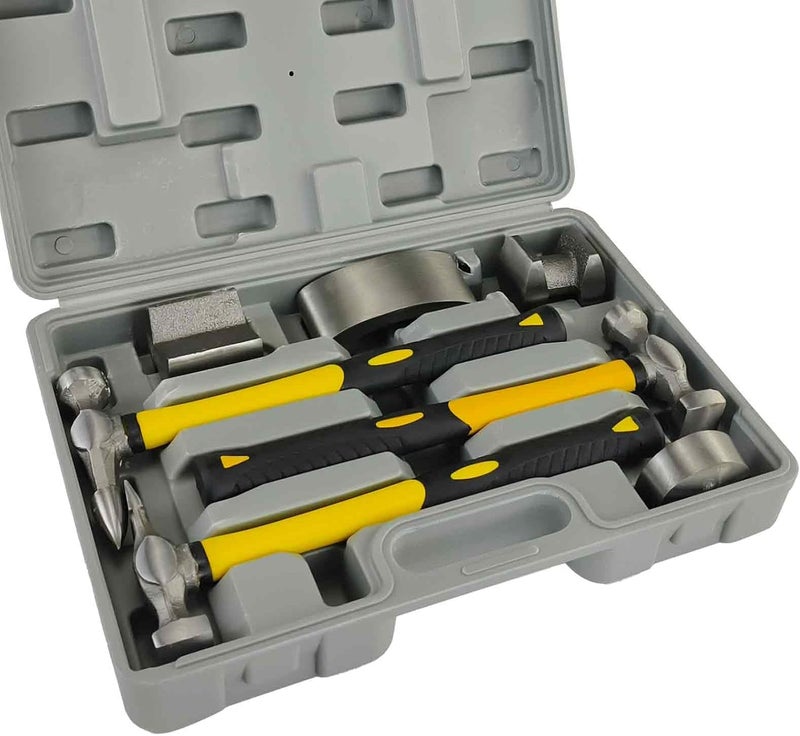 AeKeatDa 7-Piece Auto Body Repair Kit with Hammers and Dollies - Image 1