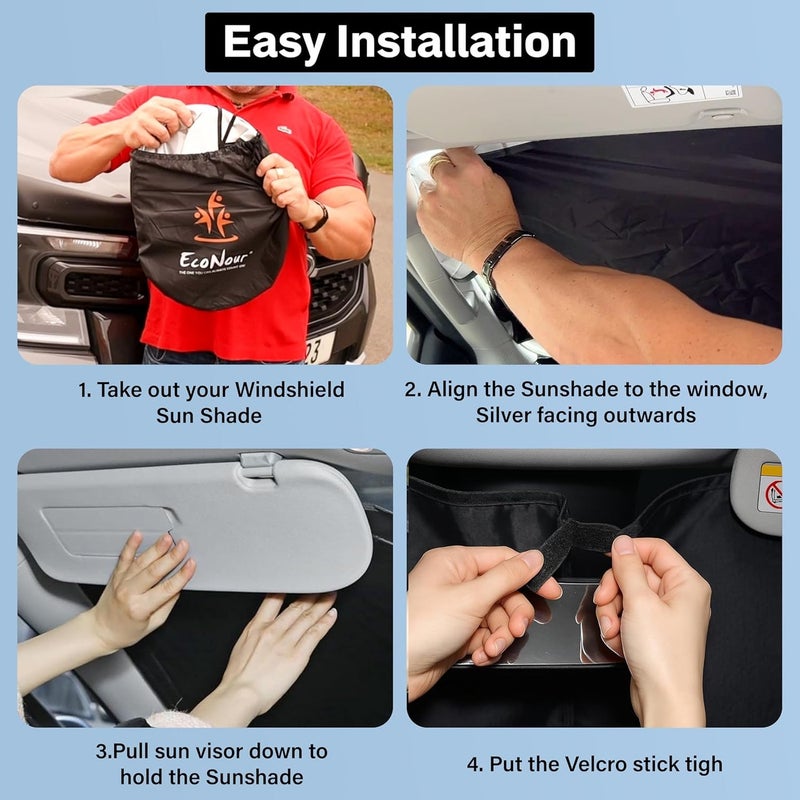 Windshield Sun Shade for Honda Prologue 2024–2026 | Front Window Sunshade | Foldable Car Sun Protector - Image 4