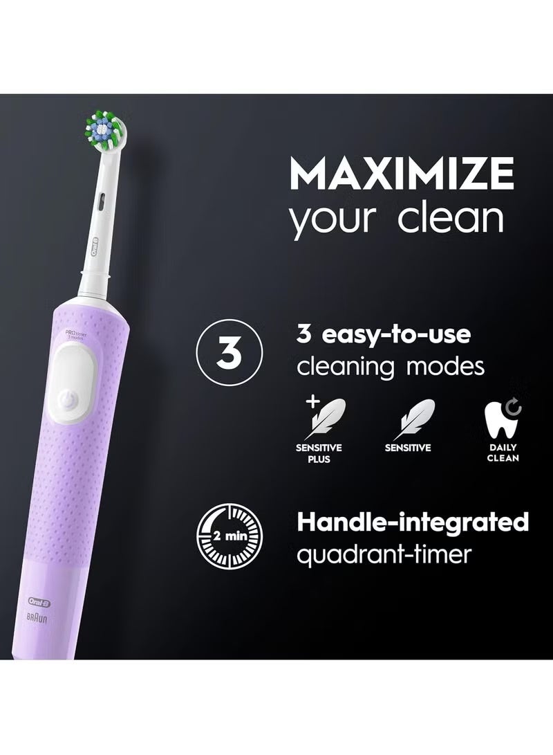 Oral-B Vitality 300 D103 Rechargeable Electric Toothbrush, Lilac - Image 2