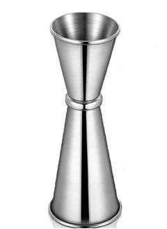 Double Jigger, 304 Stainless Steel Measure Cup Dual Spirit Measurer Double Shot 30ml/60ml Short Drink Mixer Jigger Perfect Party Silver Kitchen Tools for Party, Wedding Anniversary, Birthday
