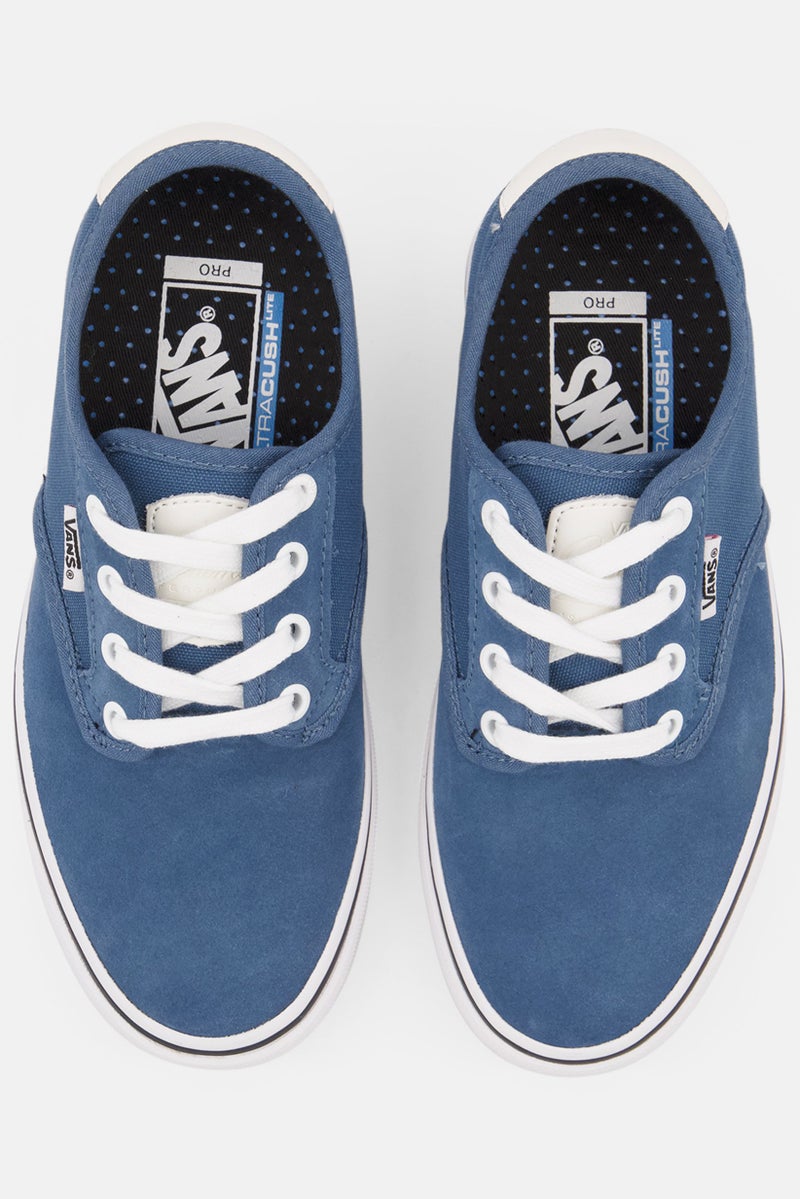 VANS Kids Boy Chima Ferguson Pro Lace Up Skateboard Shoes, Blue - Image 3