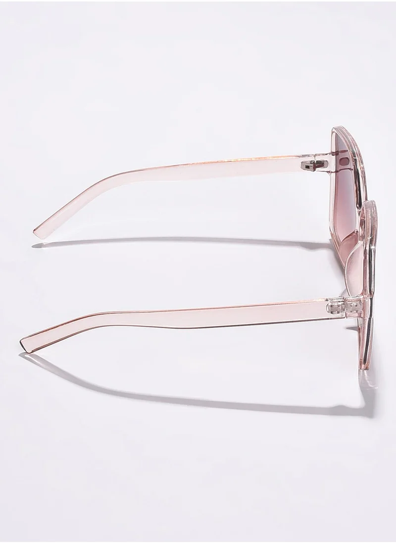 Haute Sauce Brown Lens White Oversized Sunglasses