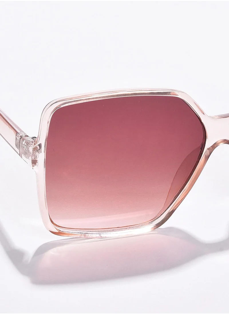 Haute Sauce Brown Lens White Oversized Sunglasses