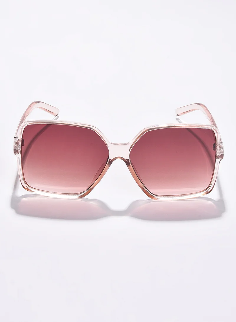 Haute Sauce Brown Lens White Oversized Sunglasses