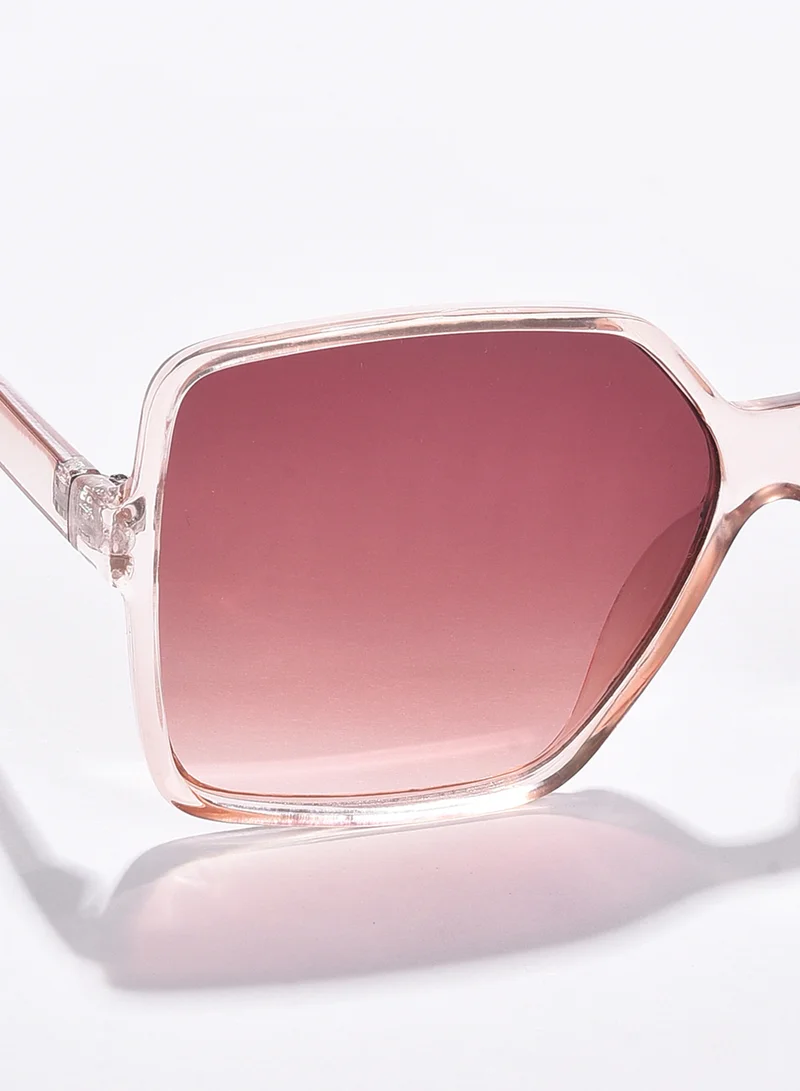 Haute Sauce Brown Lens White Oversized Sunglasses
