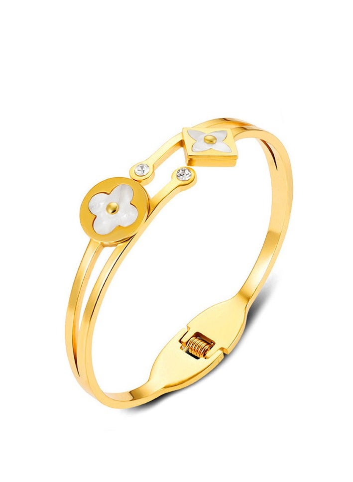 قام سوار كريستالي من الذهب عيار 18 قيراطًا - Image 1