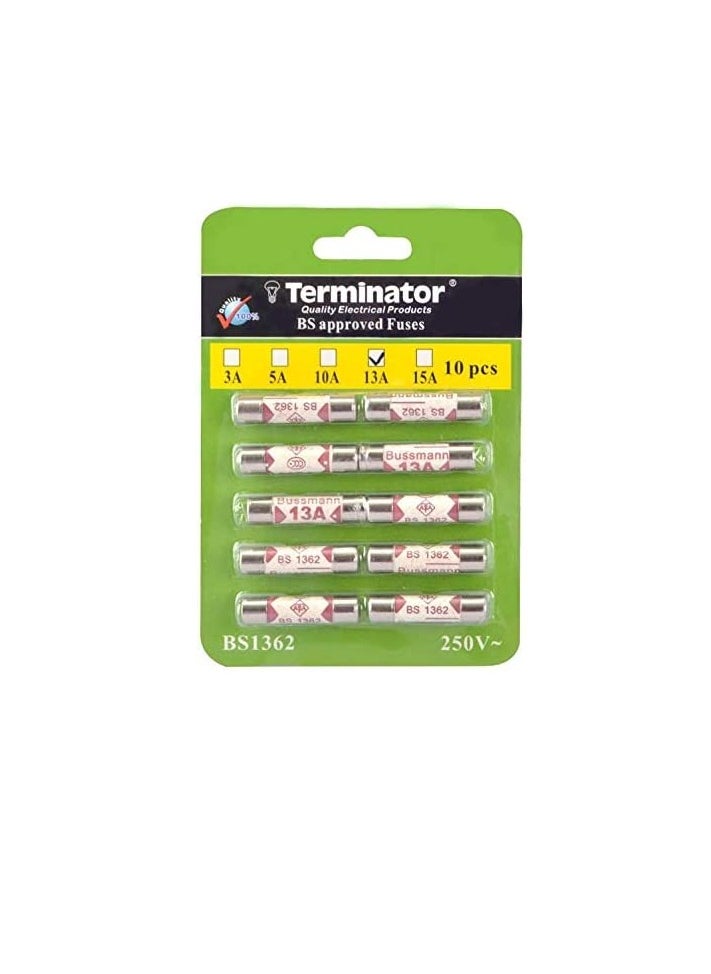 Terminator Terminator Porcelain Ceramic Fuse 13A 10 Pieces  - Image 2