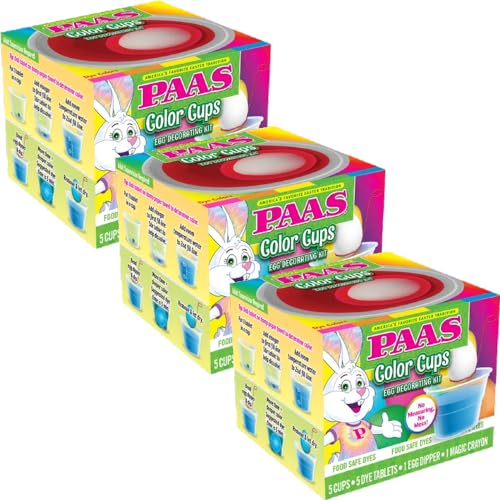 PAAS Color Cups Egg Decorating Kit (Pack of 3) - America's Favorite Easter Tradition - Image 1