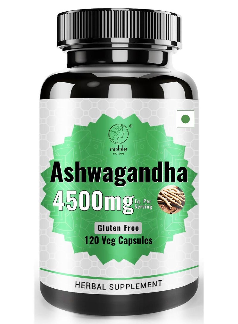 نوبل نيتشر اشواغاندا 4500 ملغ - خالي من الغلوتين - 120 كبسولة - Image 1