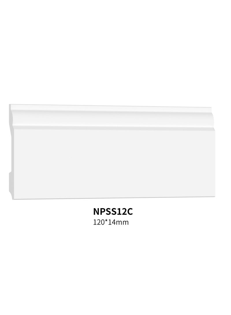 عالم نسيل نعلات من مادة البوليسترين PS Skirting Board - مقاس 12*1.4*240 سم - كرتون - Image 1