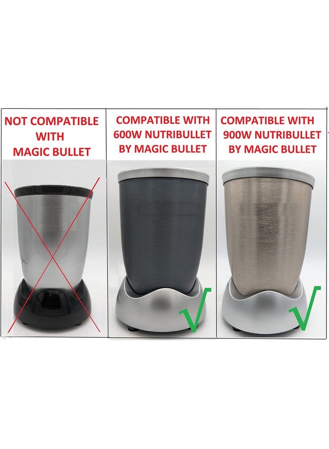 BLENDIN 32 Ounce Large Cup With Flip Top To Go Lid And Jar Lip Ring Compatible With Nutribullet 600W 900W Nb 101B Nb 101S Nb 201 Nbr 0601 Nbr 1201 Nb9 1301 900 Pro Series Blenders - Image 2