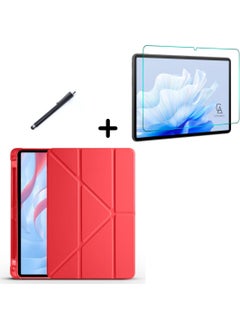 Coolacs Honor Pad X9 Compatible Tri Fold Tablet Case with Pen Holder Screen Protector Pen Set  - Image 1