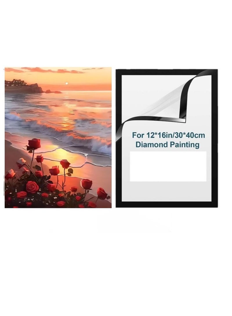 الأزرق جي دبليو أطقم الرسم بالألماس 5D للكبار، أطقم فن الرسم بالألماس للزهور، فنون وحرف كريستال الأحجار الكريمة المثقوبة بالكامل، مثالية للترفيه المنزلي وديكور الحائط - Image 1