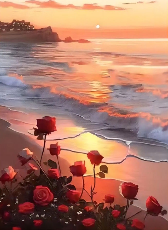 الأزرق جي دبليو أطقم الرسم بالألماس 5D للكبار، أطقم فن الرسم بالألماس للزهور، فنون وحرف كريستال الأحجار الكريمة المثقوبة بالكامل، مثالية للترفيه المنزلي وديكور الحائط - Image 2