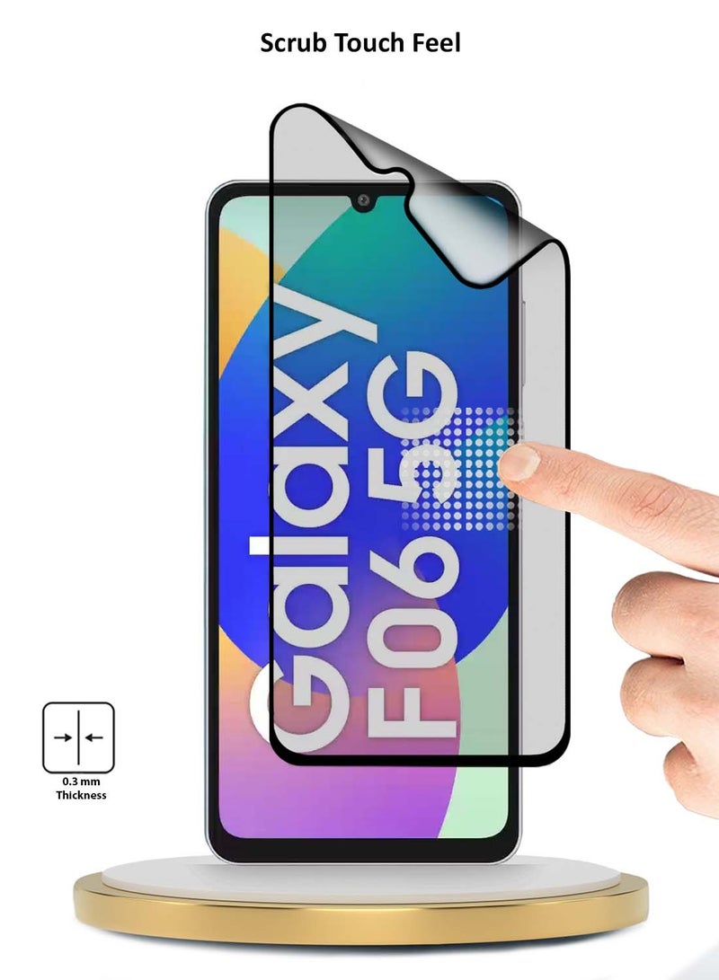 Wtech Samsung Galaxy F06 5G 2025 / Samsung Galaxy M06 5G 2025 Premium Nano Ceramic Full Glue Full Cover Matte Flexible Screen Protector (MSCNMN) - Clear/Black - Image 3