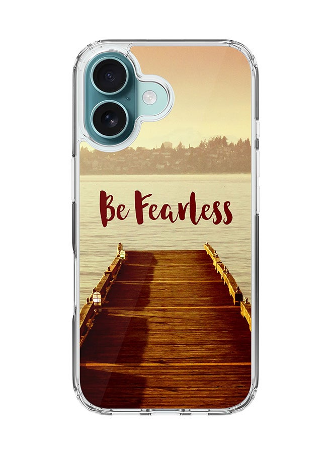 Stylizedd For iPhone 16 Case [Compatible with MagSafe] Slim Magnetic cover Clear Phone Case - Be Fearless - Image 1