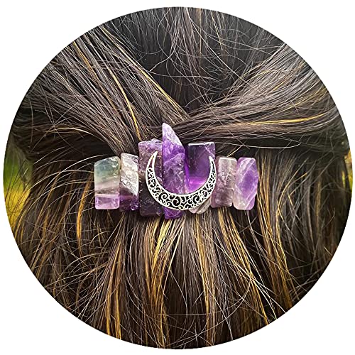 LQQQL Hair Clip Sticks for Long Hair Stick Slide Irish Hair Accessories Amethyst Clip 