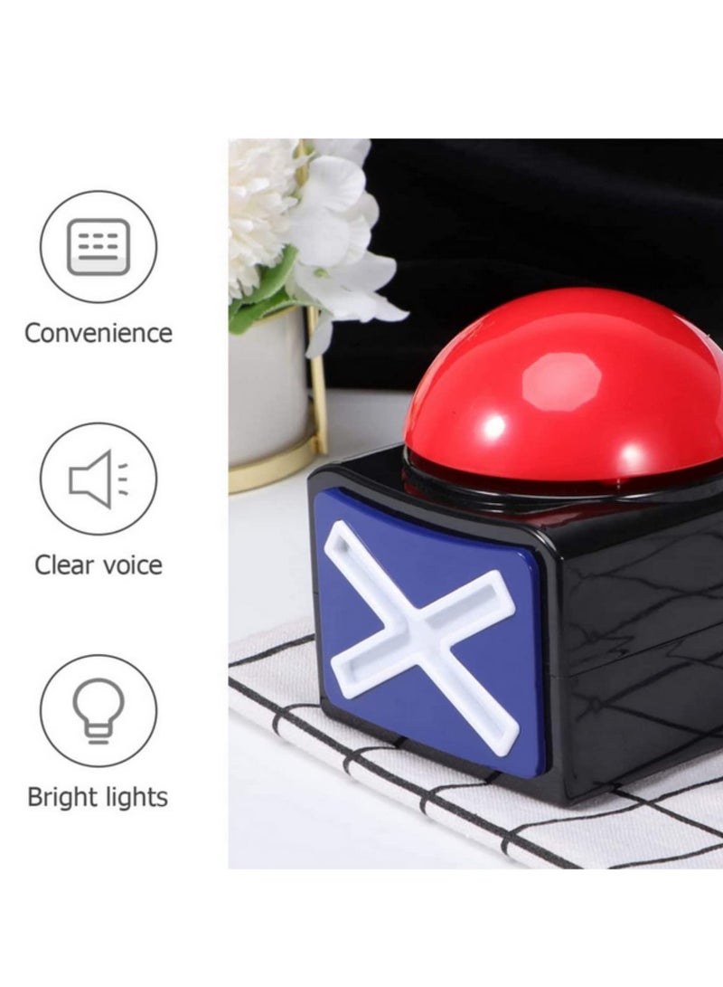 Game Answer Buzzer 2 Pcs Game Buzzer Alarm Sound Play Button with Light Trivia Quiz Got Talent Buzzer Toys for Kids Adult - Image 4