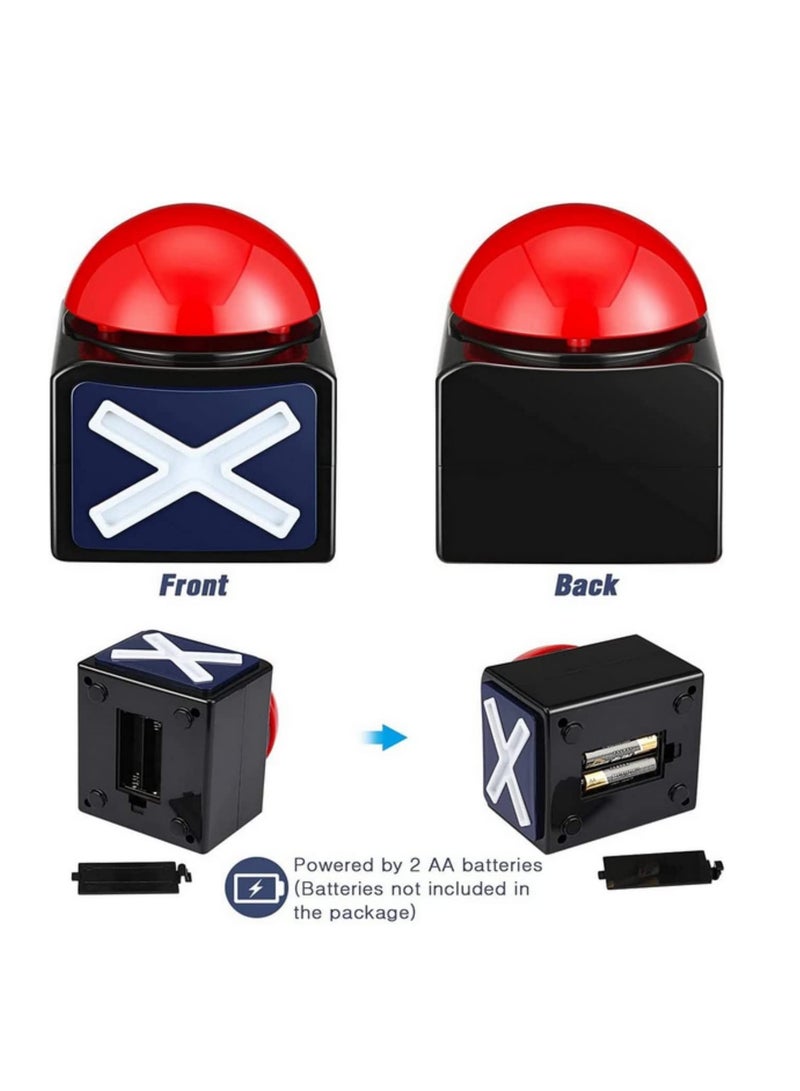 Game Answer Buzzer 2 Pcs Game Buzzer Alarm Sound Play Button with Light Trivia Quiz Got Talent Buzzer Toys for Kids Adult - Image 2