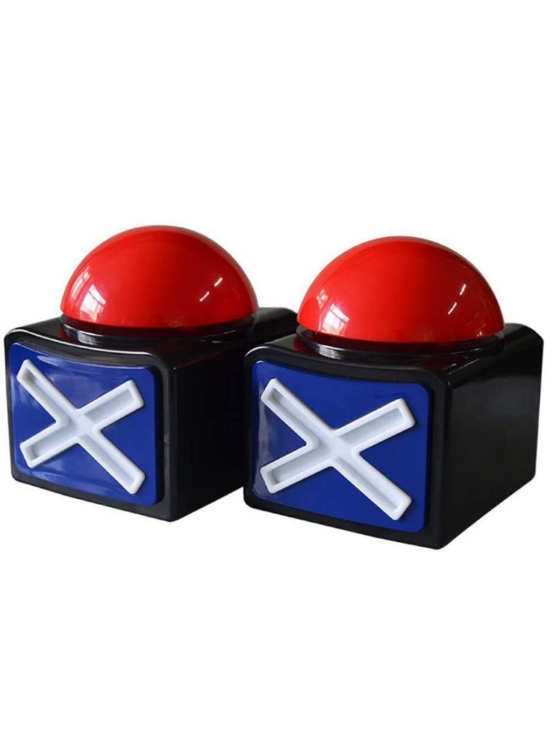 Game Answer Buzzer 2 Pcs Game Buzzer Alarm Sound Play Button with Light Trivia Quiz Got Talent Buzzer Toys for Kids Adult - Image 1