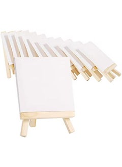 Dream Zone 12-Piece Plain Canvas With Easel 10x10cm  - Image 1