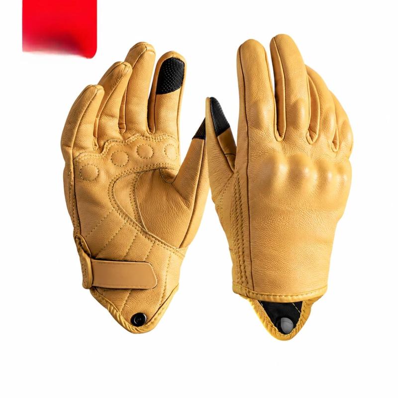 BSDDP Motorcycle Premium Leather Gloves Men's Motorcycle Street Protected Biker Gloves Impact Antiskid Sensitive Touch Screen - Image 1