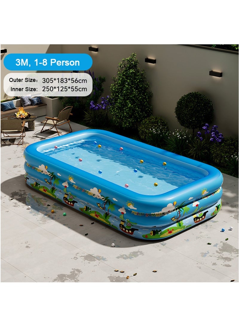 TAPIT 300x175x60CM Large Outdoor Inflatable Swimming Pool, Children's Ocean Beach Ball Pool, Baby Play Pool, PCV Swimming Pool for Courtyard Lawn  - Image 2