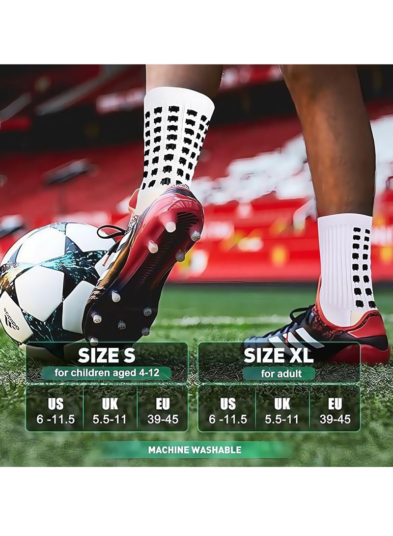 Generic Men's Socks Soccer Non Skid Ball Socks Anti Slip Non Slip Pads for Football Basketball Sports Socks,6 Pair - Image 3