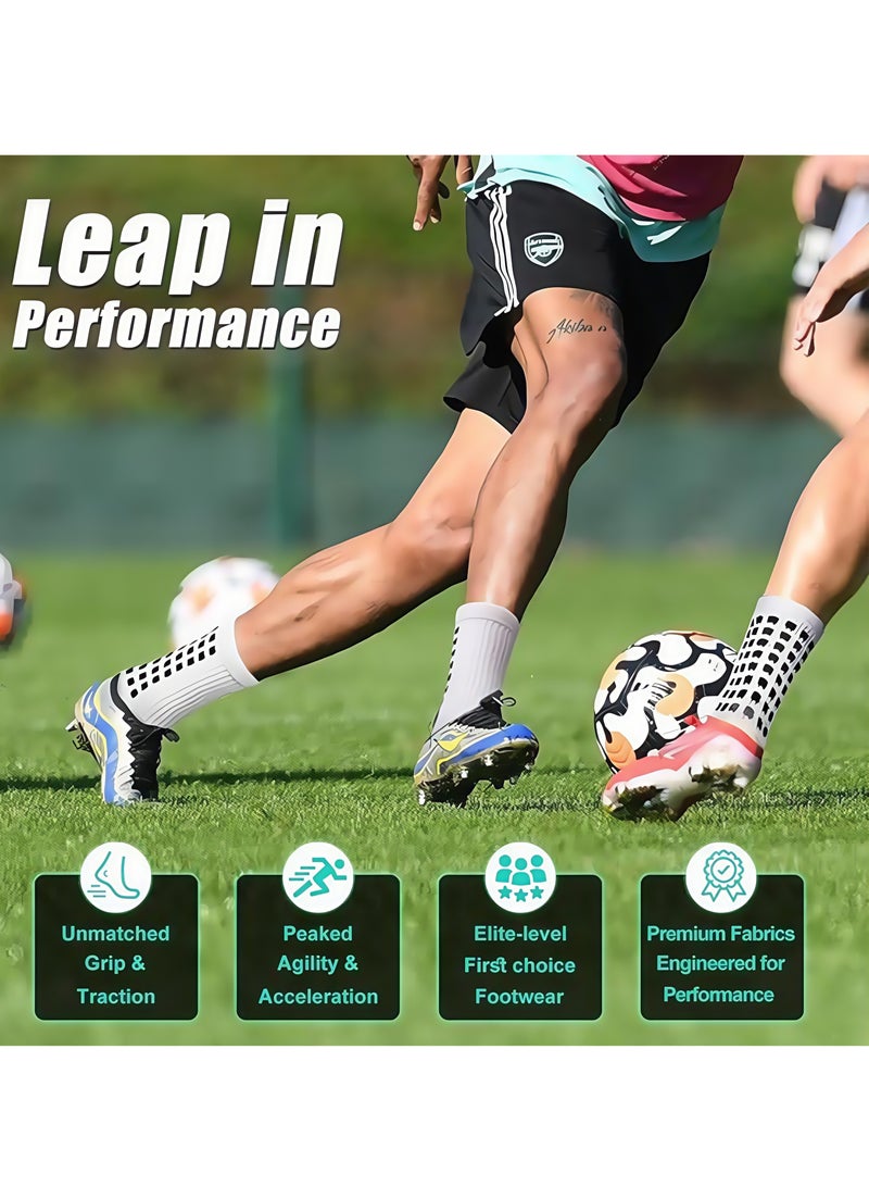 Generic Men's Socks Soccer Non Skid Ball Socks Anti Slip Non Slip Pads for Football Basketball Sports Socks,6 Pair - Image 4