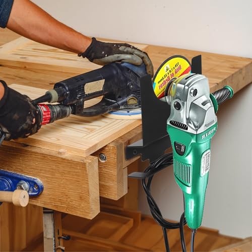 Tlence 4 Pack Angle Grinder Holder, Wall Mount Bracket for 5 inch Grinder, Polisher Storage Rack Stand with Cord Hook, Garage Tool Hanger for Angle Grinders Impact Wrench Cutters Waxing Machines - Image 3