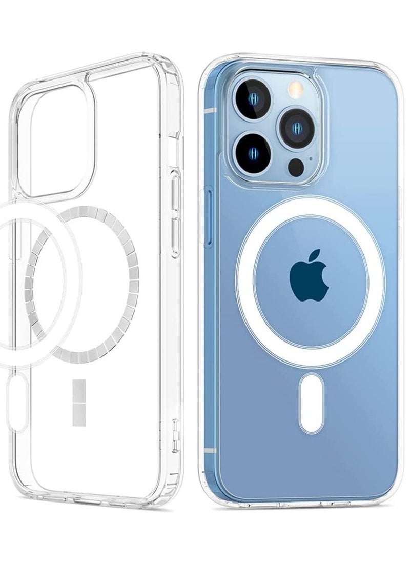 BORTONY - iPhone 13 Pro Case 6.1 Inch Magnetic Clear Case Compatible with MagSafe Charger Military Drop Protection Shockproof Cover - Image 1