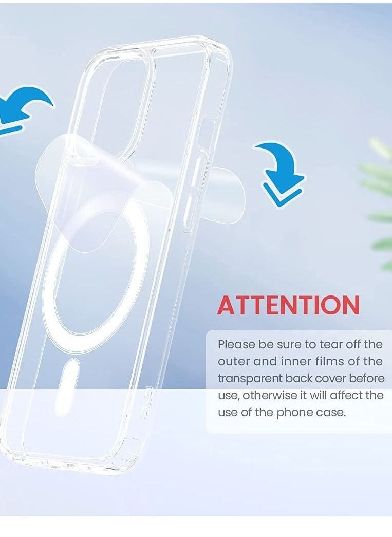BORTONY - iPhone 13 Pro Case 6.1 Inch Magnetic Clear Case Compatible with MagSafe Charger Military Drop Protection Shockproof Cover - Image 1