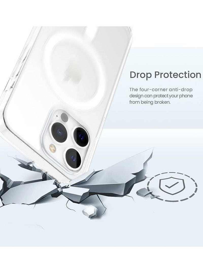 BORTONY - iPhone 13 Pro Case 6.1 Inch Magnetic Clear Case Compatible with MagSafe Charger Military Drop Protection Shockproof Cover - Image 1