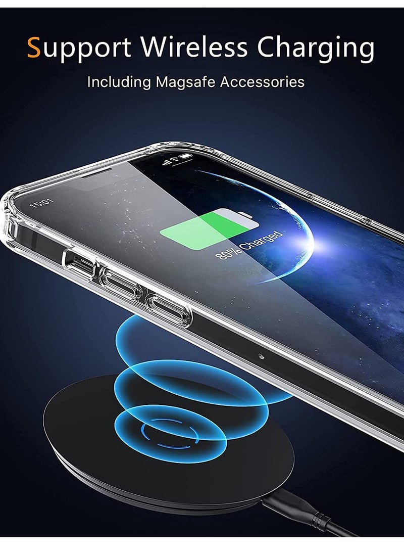 BORTONY - iPhone 13 Pro Case 6.1 Inch Magnetic Clear Case Compatible with MagSafe Charger Military Drop Protection Shockproof Cover - Image 1