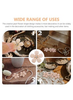 EXCEART Rhinestone Decor 10Pcs Pearl Flower Pearl Flatback Rhinestone Pearl Brooch Flower Crystal Embellishment Embellishments Crystal Buttons Hand Decor  - Image 4