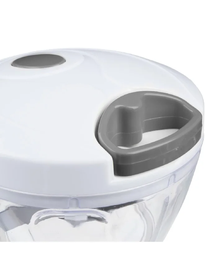 Five Simply Smart Polystyrene Manual Mini Food Chopper White and Clear 12.5 x 9.5 x 12.5 cm 125110
