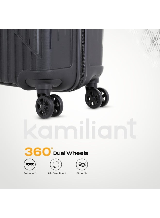 KAMILIANT by American Tourister Savvy Medium Check-in Trolley Bag, 70cm Hard Case Polypropylene Spinner, Black - Image 2