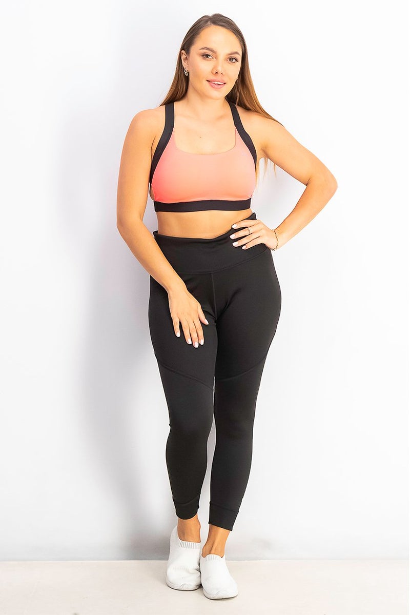 PUMA Women Printed Padded Sports Bra, Ignite Pink and Black - Image 2