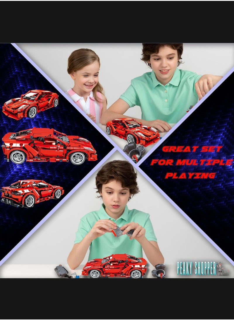 Peaky Kids Transformer Model Building Blocks Super Car Collectible Building Blocks Bricks Set 3D Optimus Prime Construction Learning & Educational Stem Toy Engineering Kit Gift Toys for Boy