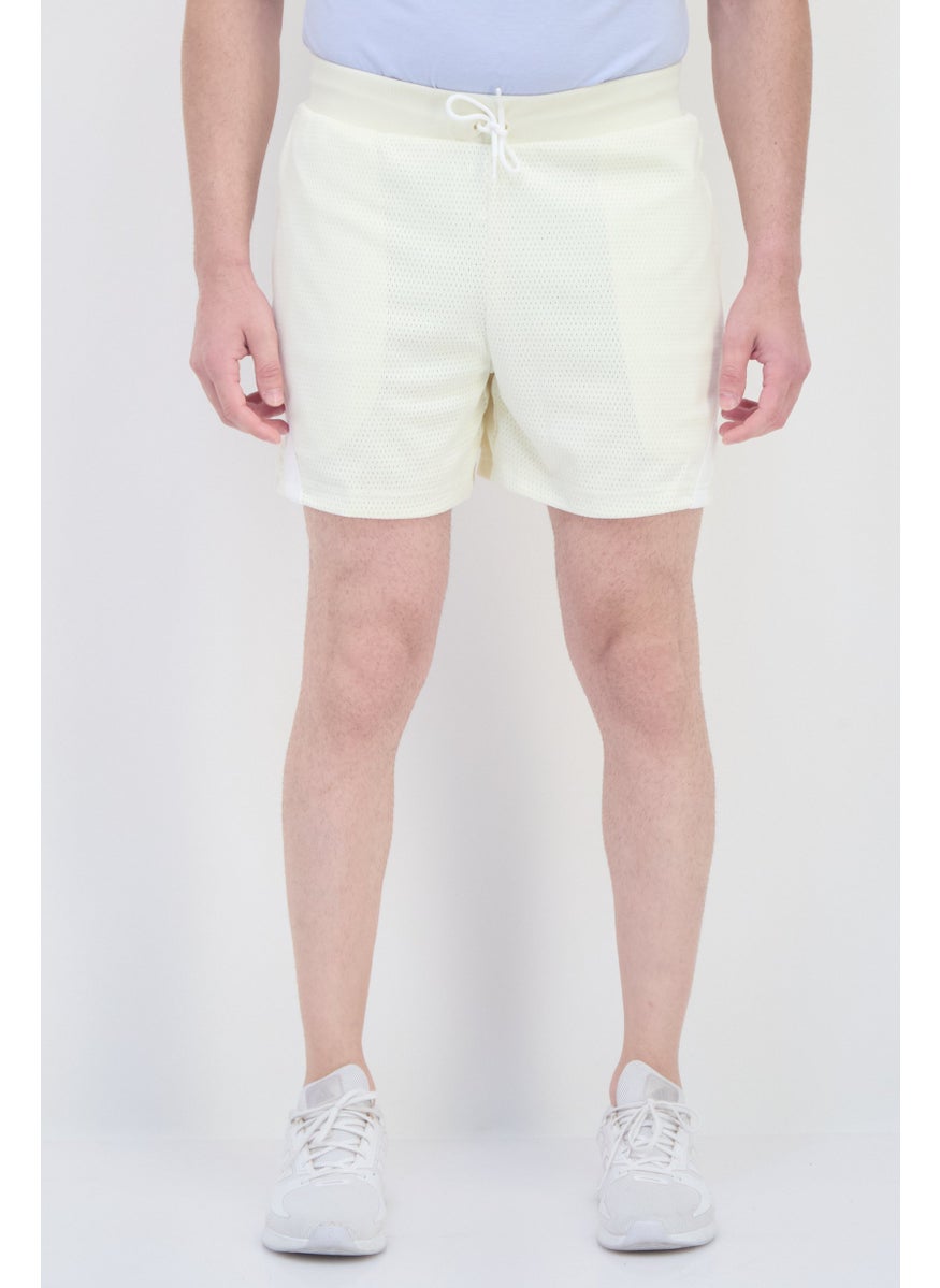 Adidas Men Sportswear Fit 5 Inseam Outdoor Shorts, Ivory  - Image 1