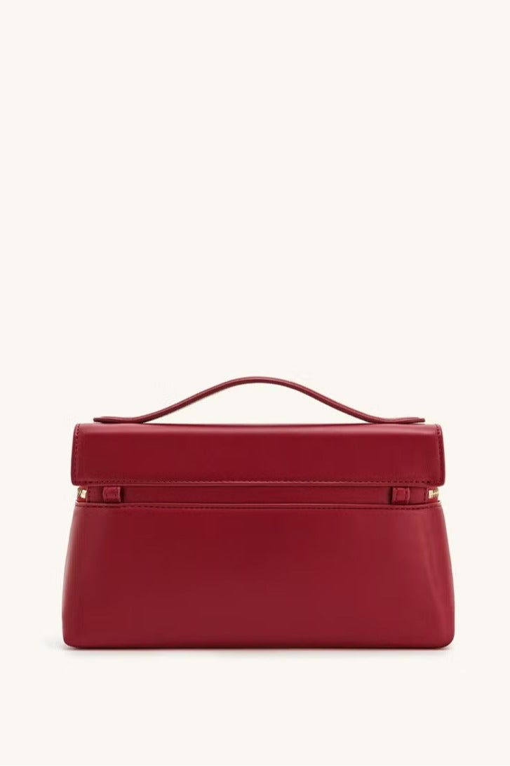 جي دبليو بي حقيبة **JW PEI ثيا بوكس** النسائية - حقيبة كتف متقاطعة عصرية جديدة للمكتب والتنقل، حقيبة يد صغيرة أنيقة **باللون الأحمر الفاخر** - Image 3