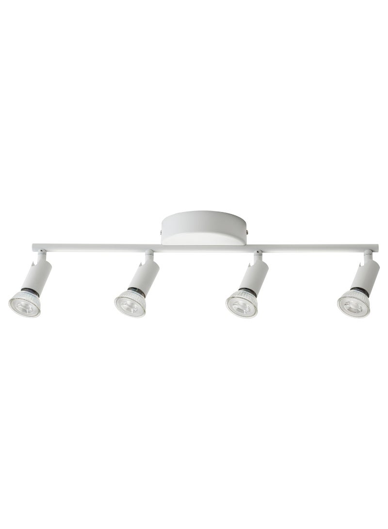 Ceiling spotlight with 4 spots, white 