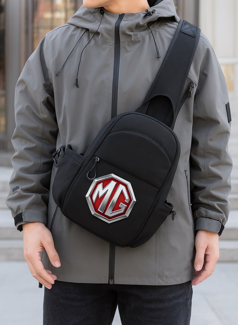 ام جي شنطة كروس بودي من إم جي للجنسين باللون الأسود بتصميم أنيق وعصري - Image 1