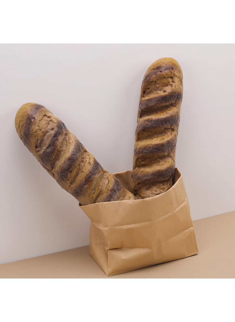 Gresorth Gresorth 15 inch Artificial French Bread Display Realistic Fake Rye Baguette Faux Dessert Model for Window Decoration Photography Prop - 2pcs  - Image 5